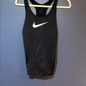 Black Nike swoosh tank top
